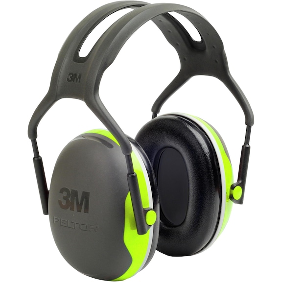 3M 护耳器 X4A SNR 35 dB，黑色/绿色 - 护耳器