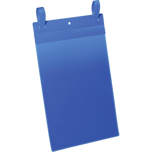 document pocket with tabs, A4, portrait, dark blue, PU: pack of 50 - Document pockets