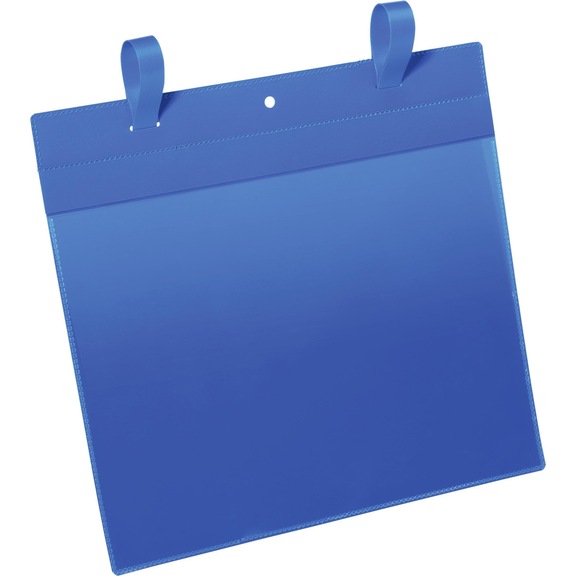 poche à documents avec languettes, A4, paysage, bleu foncé, PU : lot de 50 - Porte-documents