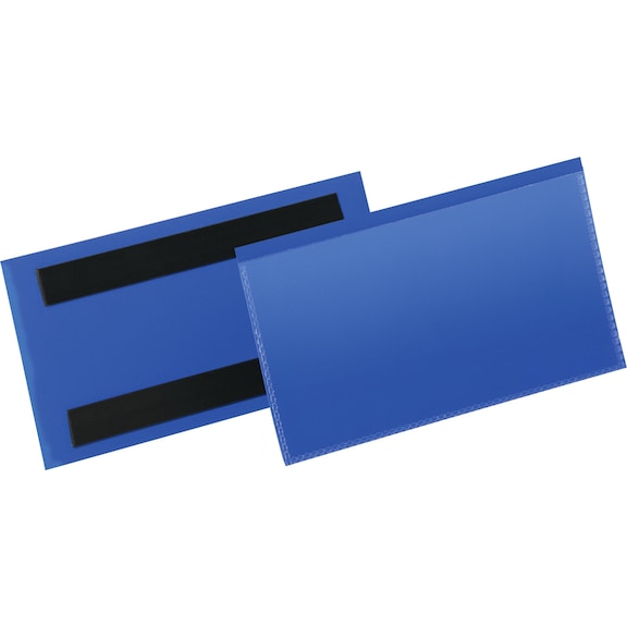 Etiquette identif. aimantée, 150x67 mm/160x80 mm, bleu foncé, PU : 50 pièces - Etiquettes d'identification