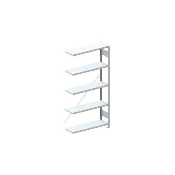 META plug-in rack CLIP 150, galv., 7 shelves, add-on sh. HxLxD 3000x1000x600 mm - Shelf boltless rack, single-row