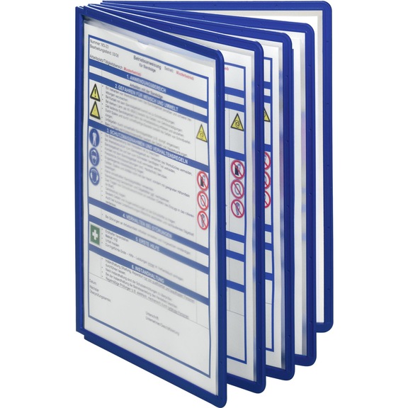 Pochettes transparentes DURABLE, format 5x A4, couleur bleu - Pochettes transparentes