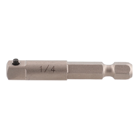 Adapter/tool shank with 1/4-inch hexagonal drive