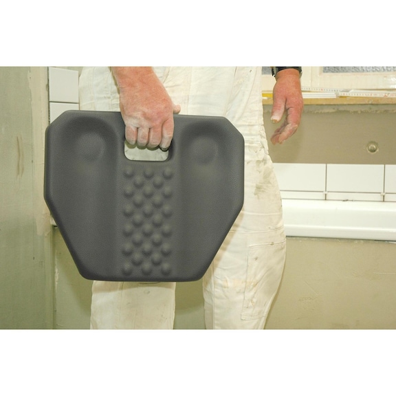 Polyurethane knee pads, upper section ergonomically shaped, anthracite colour - Knee pads
