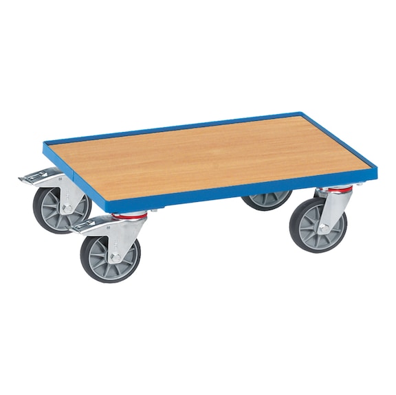 Chariot de transport avec plaque en matériau dérivé du bois
