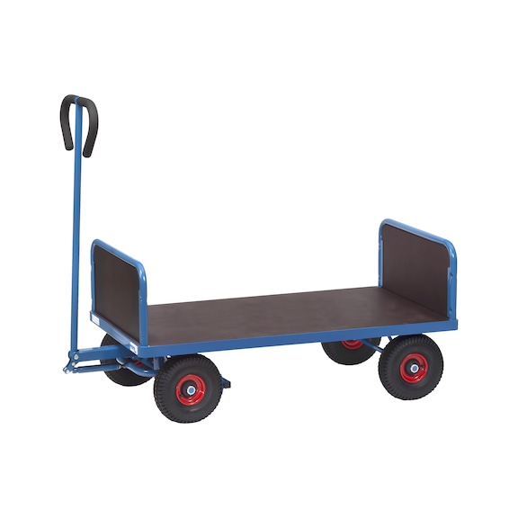 Hand trolley, 2 axes, with 2 front walls