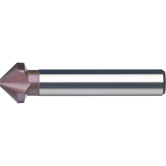 ATORN countersink, 90°, HSS-TiALN, T=3, 10.0 x 50 mm, DIN 335 shape C - Conical countersink, 90°, HSS TiALN, triple-edge cutter