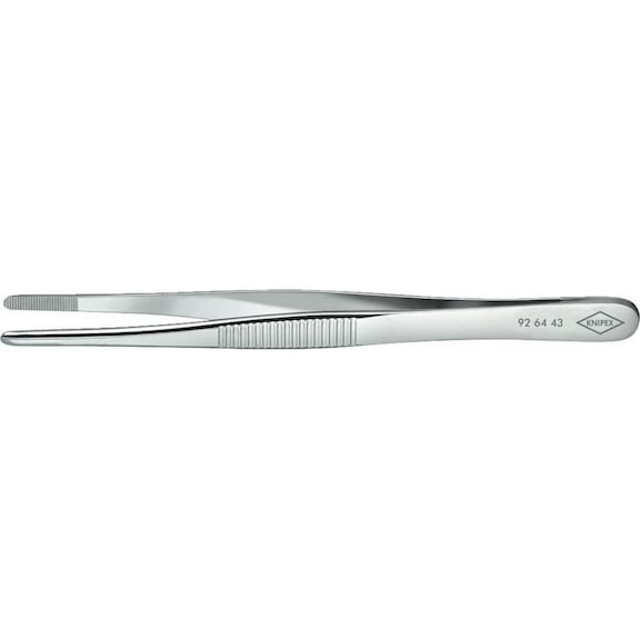 KNIPEX tweezers, blunt round tips 120&nbsp;mm - Precision tweezers robust shape