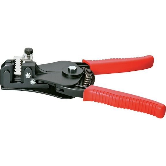 Precision wire stripping pliers with shaped blades