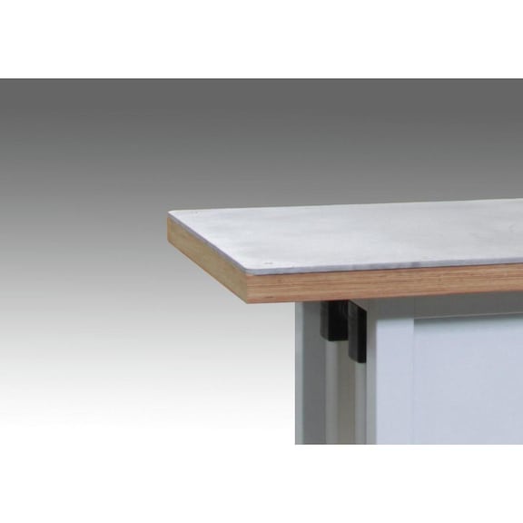 Steel panel as table top