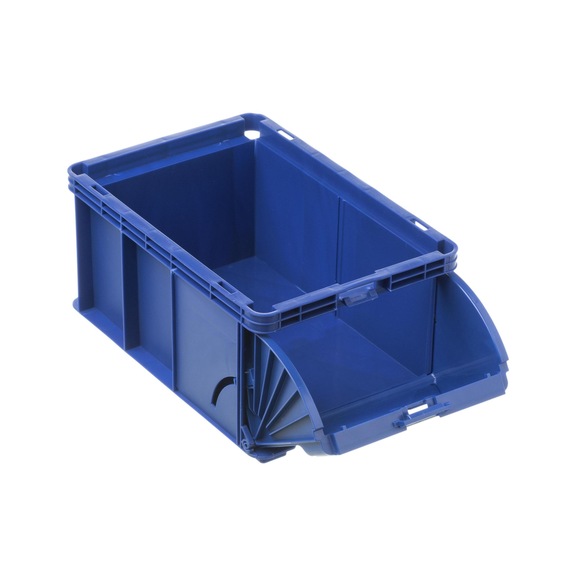 W-KLT Lagerboxen Abmessungen: 300 x 200 x 150 mm Farbe RAL 5022 nachtblau - W-KLT® Lagerboxen mit Frontklappe