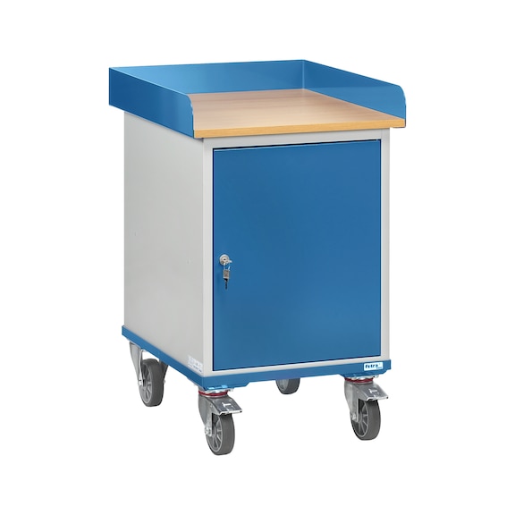 Trolley cabinet with worktop 2445, load cap. 150 kg, load area 650x550 mm - Rolling cabinet