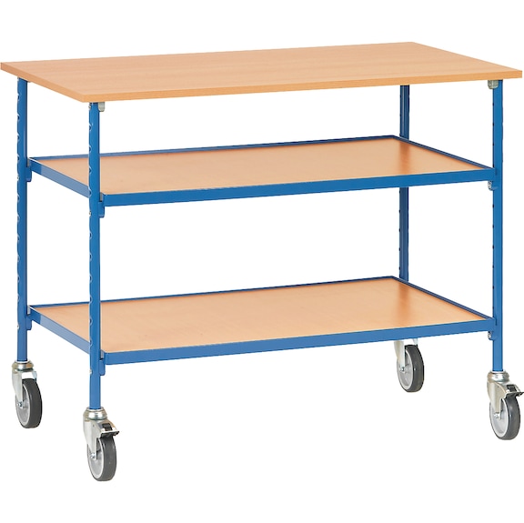 Rolling table 5862, load cap. 150 kg, load area 1,120 mm x 650 mm - Rolling table