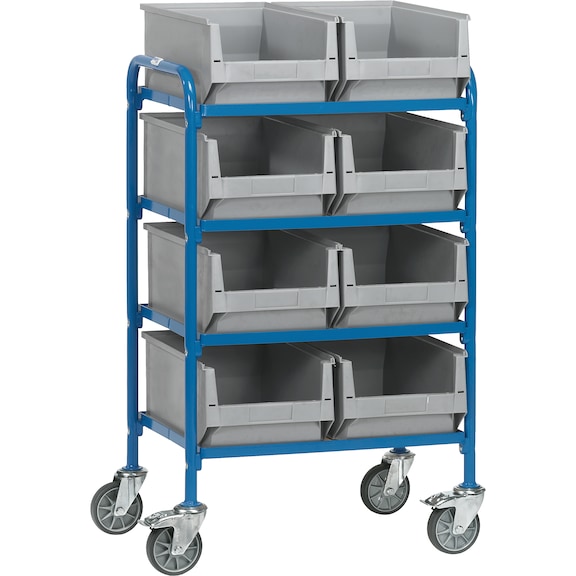 Shelf trolley with 4 load areas, load capacity 250 kg