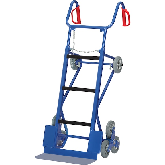Appliance trolley with spoked wheel and support wheels