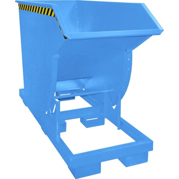 翻斗箱，容量 0.75 m³，LxWxH 1760x820x1270 mm，RAL 5012 浅蓝色 - 带滑移机制的翻转筒—用于重型散装材料