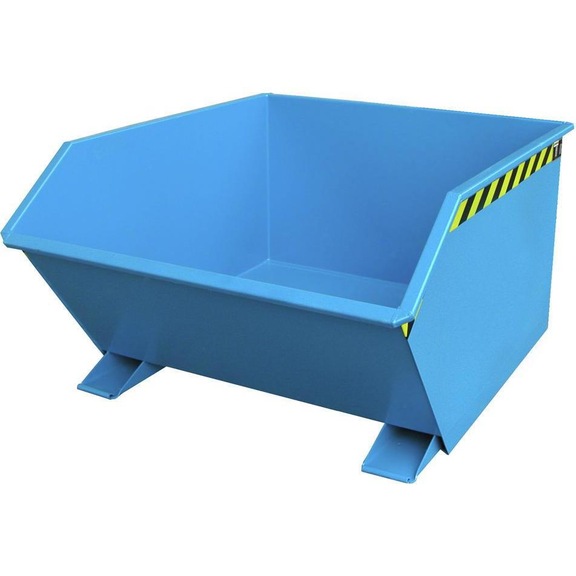 Kiepcontainer type GU 1000 cap. 1,00 m³, LxBxH 1640 x 1280 x 780 mm, RAL 5012 - Kantelbak met kunstige kantelhoek - lage bak