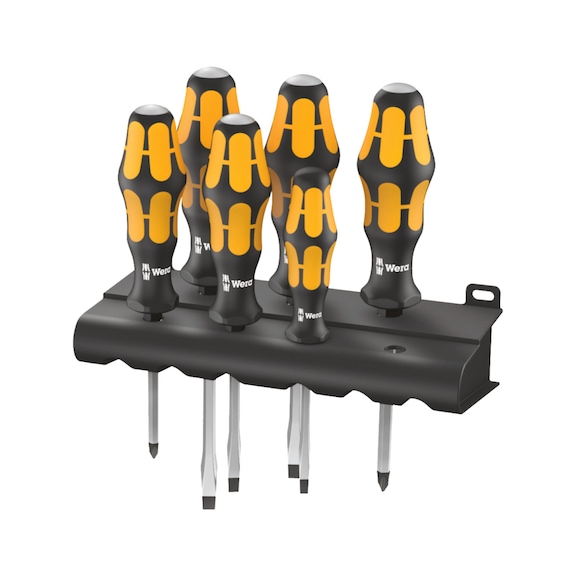 Screwdriver sets with hexagonal blade and striking cap, 6 or 13 pieces - 1