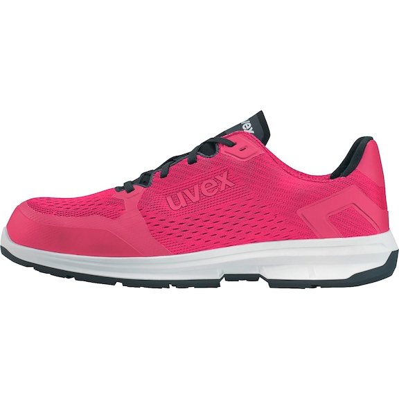 Low-cut safety shoes, uvex 1 sport, wild berry - 2