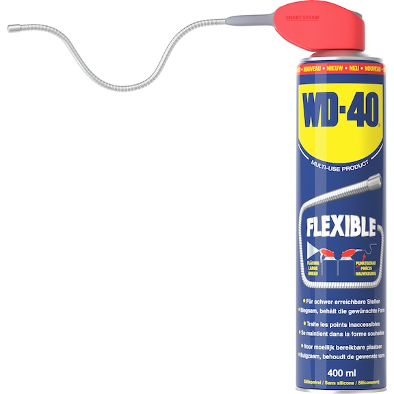 WD-40 Multifunktionsspray Flexible 400 ml Aerosoldose mit Sprührohr aus Metall - Multifunktionsprodukt Flexible 400ml