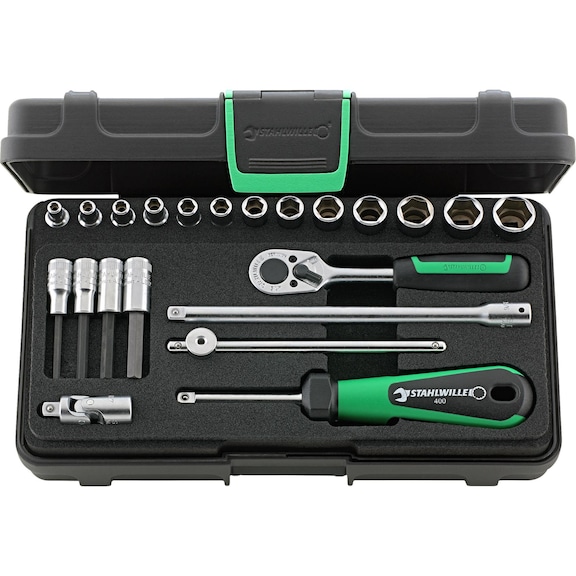 Socket wrench set, 22 pieces