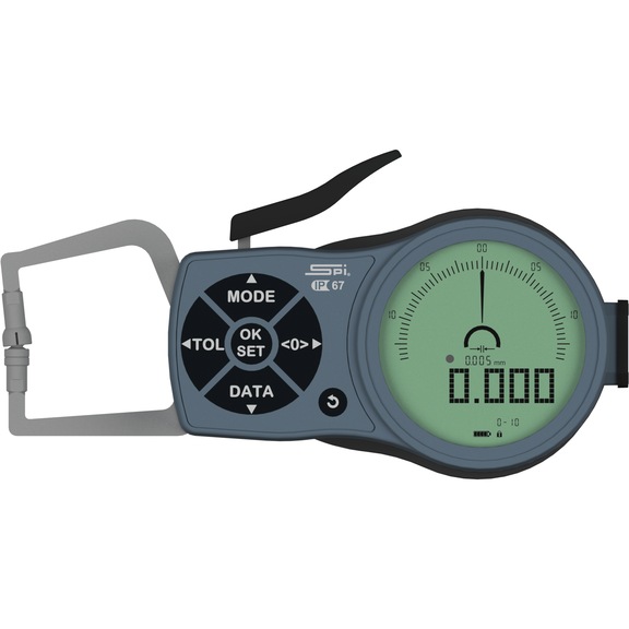 Sonda rápida KROEPLIN K110T 0-10 mm, escala 0,005 mm para med. pel. y espu. - Sonda rápida electrónica para mediciones externas