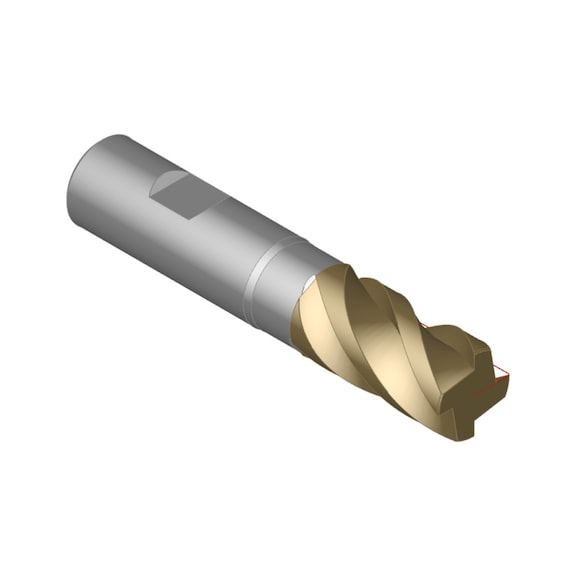 ORION solid carbide HPC end mill, dia. 20.0x41x104 mm, HB shaft - Solid carbide HPC end mill