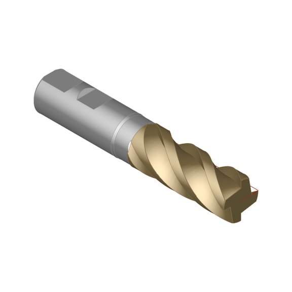 ORION solid carbide HPC end mill, dia. 25.0x68x136 mm, HB shaft - Solid carbide HPC end mill