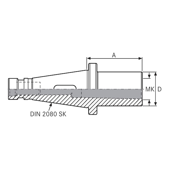 Casquillo distanciador para MK con pestañas planas (DIN 6383) - 2