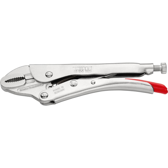 Straight locking pliers with release lever