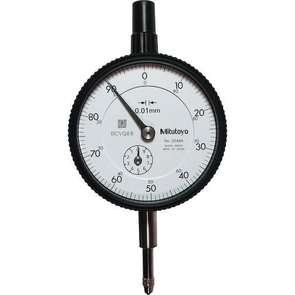MITUTOYO dial gauge m. path of pointer revolution 1&nbsp;mm metr. scale interval 0.01 - Dial gauge