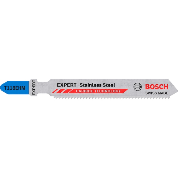 BOSCH EXPERT Endurance for Stainless Steel T118EHM jigsaw blades, 3 pieces - 