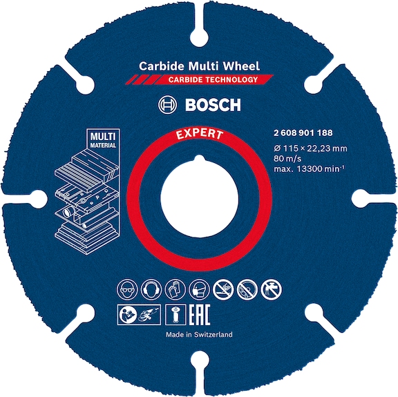 BOSCH EXPERT Carbide Multi Wheel Trennscheibe 115x1,0x22,23 mm - Trennscheibe EXPERT Carbide Multi Wheel