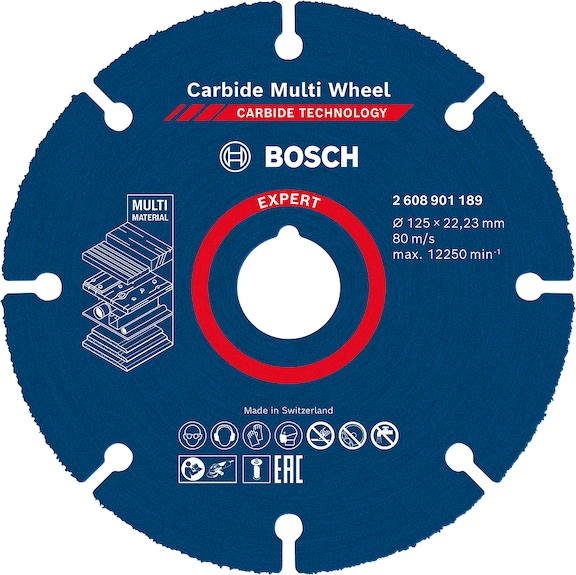 BOSCH EXPERT Carbide Multi Wheel Trennscheibe 125x1,0x22,23 mm - Trennscheibe EXPERT Carbide Multi Wheel