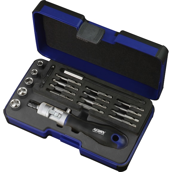 ATORN bending ratchet socket wrench set 1/4 inch, 20 pieces - Socket set, 20 pieces with ratchet-bend-screw handle