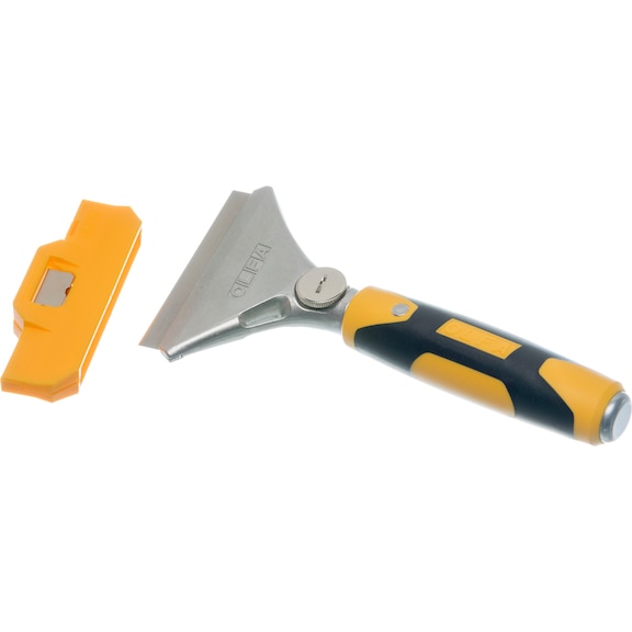 OLFA 刮刀，刀片宽 100 毫米，手柄为聚丙烯/弹性体材质 - 刮刀，刀片宽度为 100 毫米
