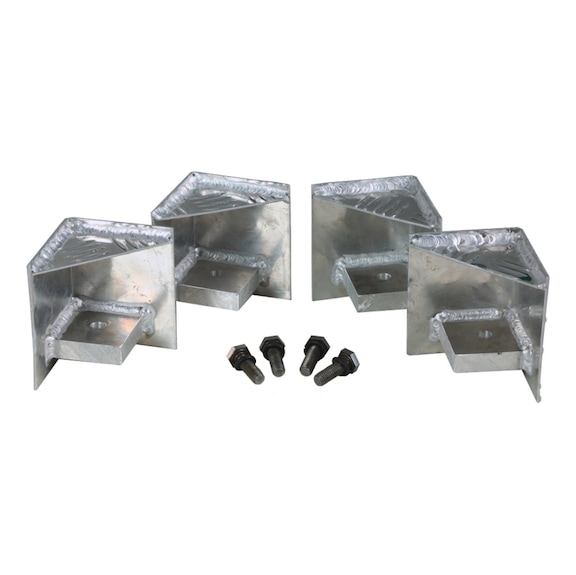 Palletbodems geschikt voor alle traanplaatboxen, 4-delig incl. schroeven - Palletbodems voor tranenplaat boxen