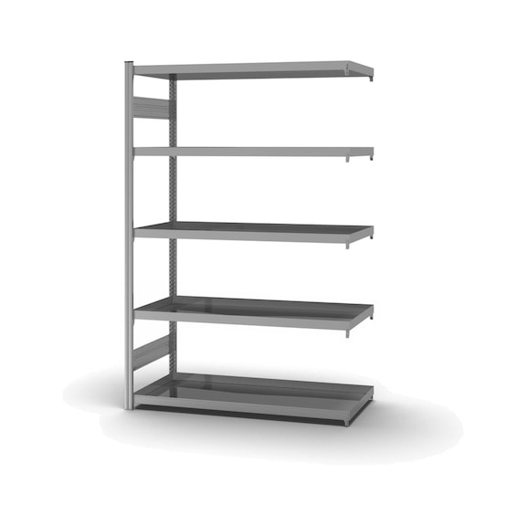 HOFE tray rack add-on bay 1,300x600 mm, 5 zp. trays, load cap. 200 kg - Single-sided tray rack