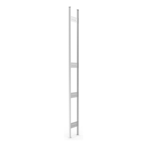 HOFE rack frame 4,000x335 mm, light grey, 3 coupling panels - Rack frame