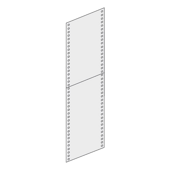 HOFE sidewall 3,000x400 mm, light grey segments for push-fit system - Solid sheet metal sidewall