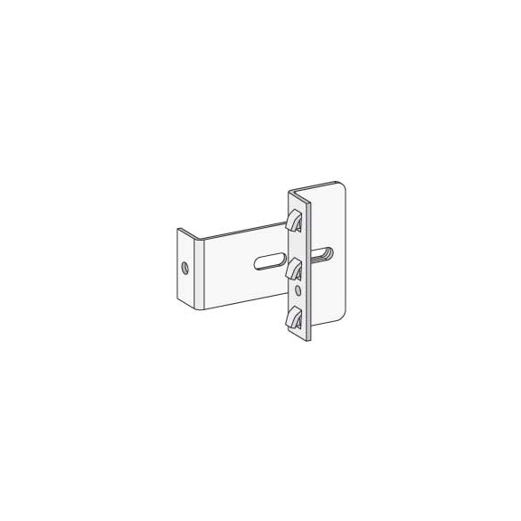 HOFE wall anchoring adjustable to 45 mm, light grey with tilt protection - Wall anchoring