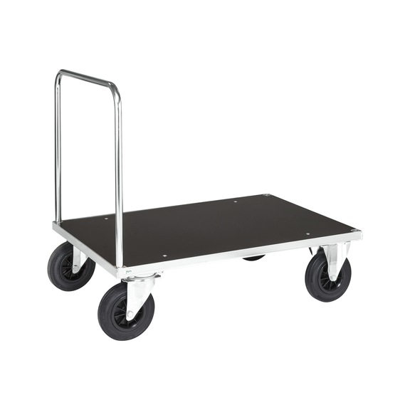 Platform trolley series 500 with push handle, zinc-plated