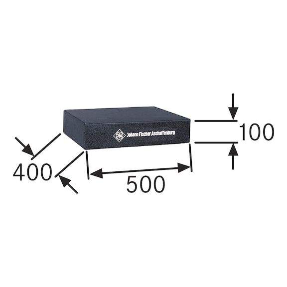 JFA ölçüm ve kontrol plakası 500x400&nbsp;mm, doğr. 0 - Ölçüm ve kontrol plakası