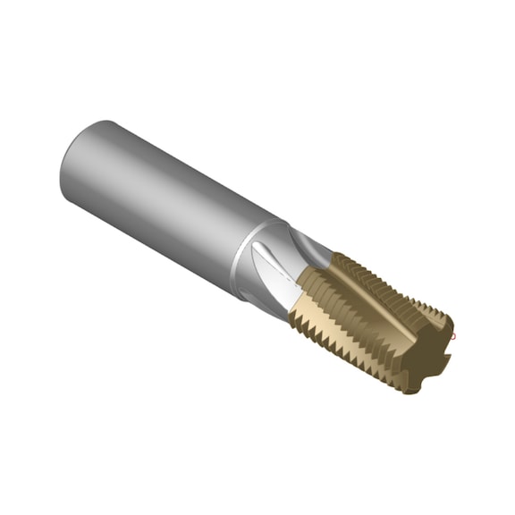 ATORN boşluklu diş freze bıçağı, SC M DL/SL ≤ 2 x D 20,0 mm 2 mm HA - Boyun nişli çok aralıklı vida dişi frezesi, sert karbür 15° düz mil HA