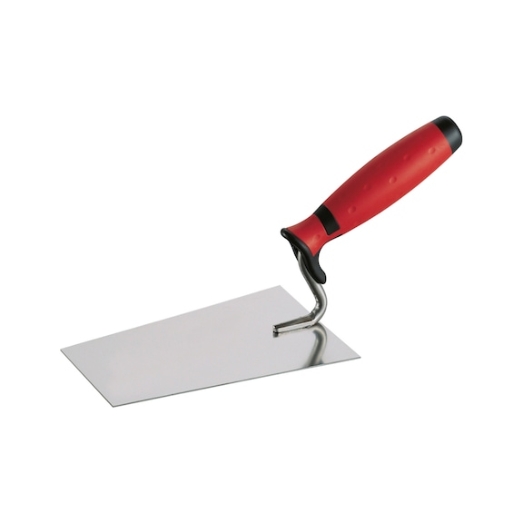 Brick trowel with S-shaped tang