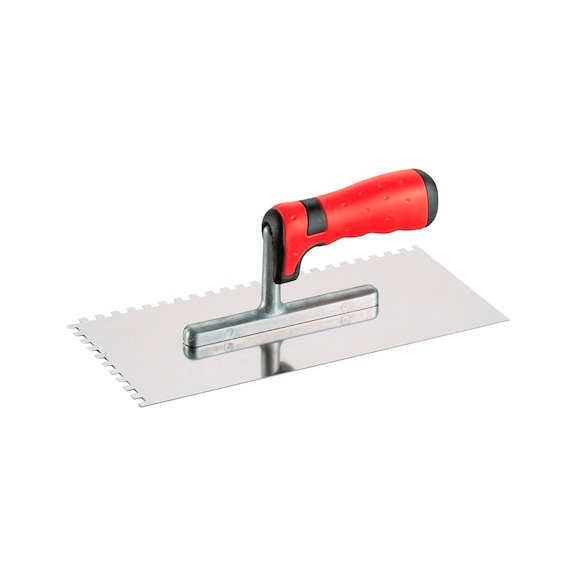 Smoothing trowel, non-serrated or serrated 