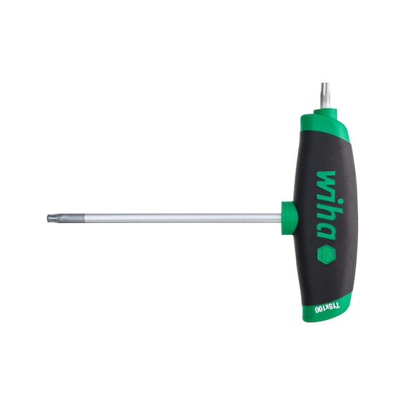 Screwdriver with 2-C T-handle and lateral drive
