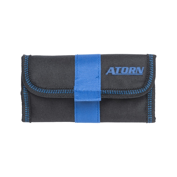 Adaptador puntas portátil ATORN, 23 piezas, con hojas de 50 mm, en bolsa textil - Set de adaptadores de puntas de mano, 23 piezas