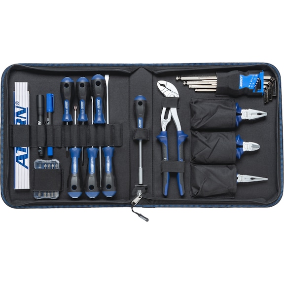 ATORN universal tool kit, 33 pieces in textile zip bag - Tool kit, universal, 33 pieces