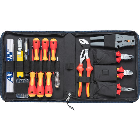 Kit de 27 herramientas ATORN VDE en bolsa textil con cremallera - Kit de herramientas de VDE, 27 piezas